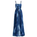 Slit Denim Ocean Wash Maxi Dress Han5